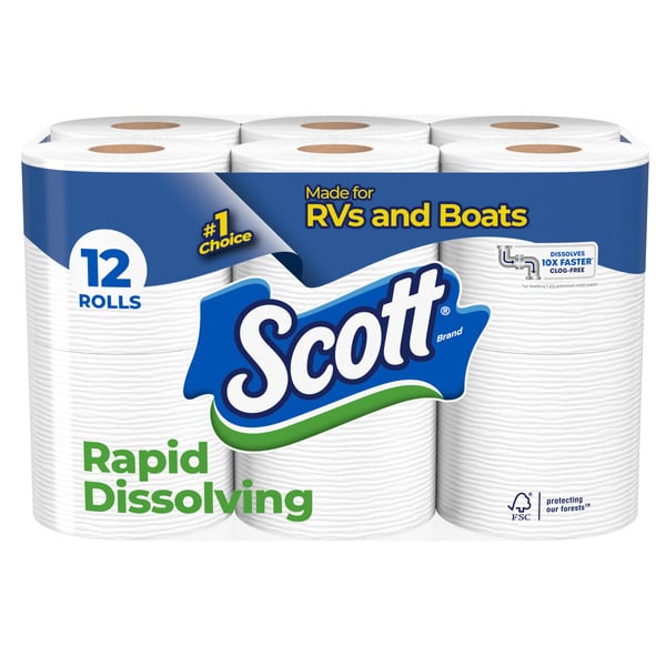 Scott Rapid Dissolving Toilet Paper hero