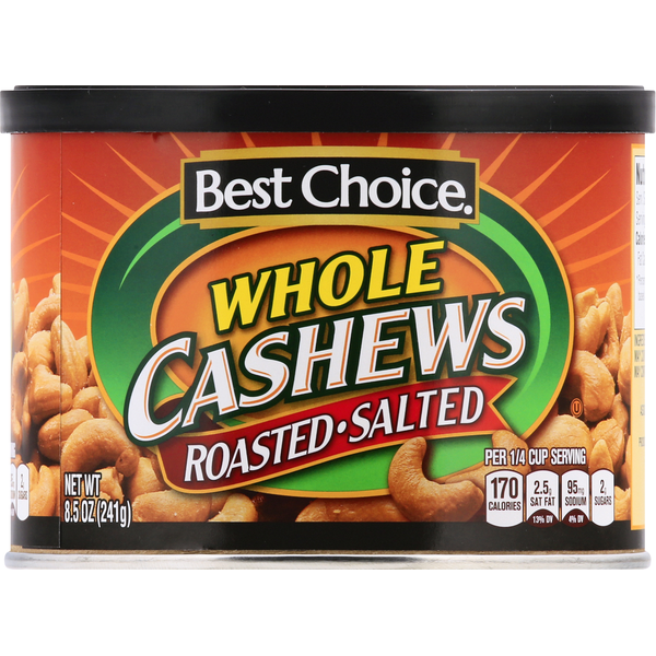 Nuts, Seeds & Dried Fruit Best Choice Cashews, Whole, Roasted, Salted hero