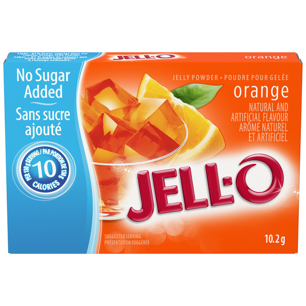 Juice & Nectars Jell-O Orange Jelly Powder Light Gelatin Mix hero