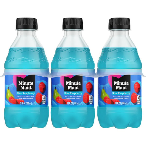 Soft Drinks Minute Maid Blue Raspberry Juice Drink Bottles hero