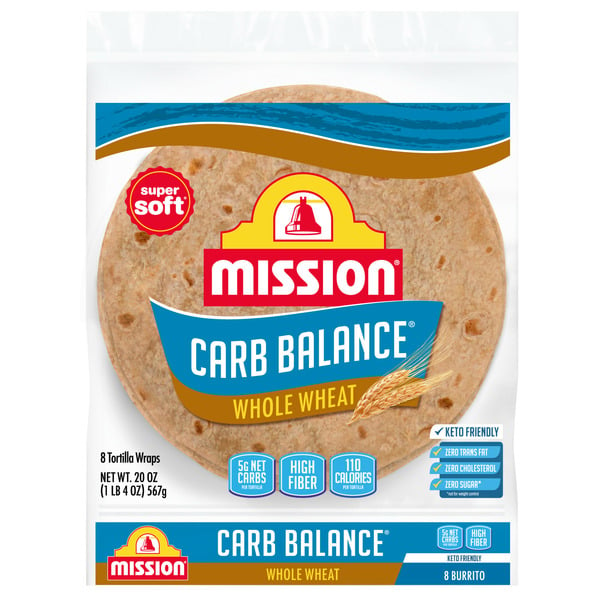 Tortillas & Flat Bread Mission Carb Balance Burrito Whole Wheat Tortillas hero