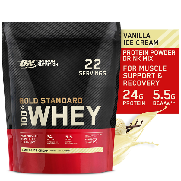 Protein & Meal Replacements Optimum Nutrition Gold Standard 100% Whey, Vanilla Ice Cream hero