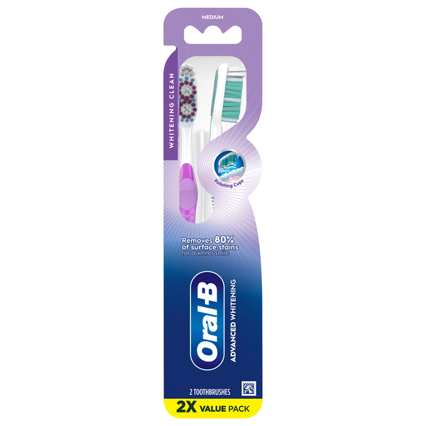 Oral Care Oral-B 3D White Vivid Manual Toothbrushes, Medium Bristles hero