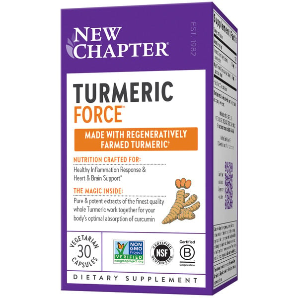 Vitamins & Supplements New Chapter Turmeric Force, Healthy Inflammation, Heart, Brain Support hero