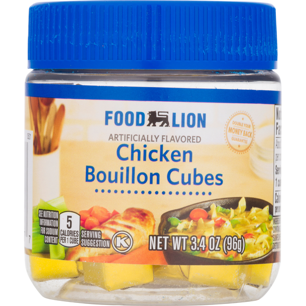 Soup, Broth & Bouillon Food Lion Bouillon Cubes, Chicken hero