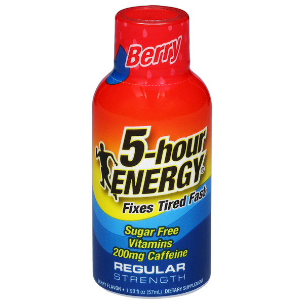 Energy & Sports Drinks 5-hour ENERGY Energy Shot, Regular Strength, Berry Flavor hero