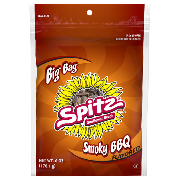 Nuts/Seeds/Dried Fruit Spitz Sunflower Seeds, Smoky BBQ Flavored, Big Bag hero