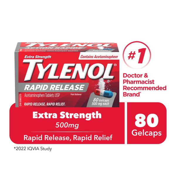 Vitamins & Supplements Tylenol Adult Extra Strength Rapid Release 500Mg Gelcaps hero