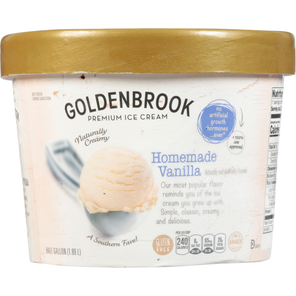 Ice Cream & Ice Goldenbrook Ice Cream, Premium, Homemade Vanilla hero