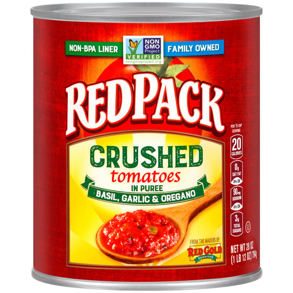 Canned/Jarred Vegetables Redpack Crushed Tomatoes in Puree with Basil, Garlic & Oregano hero