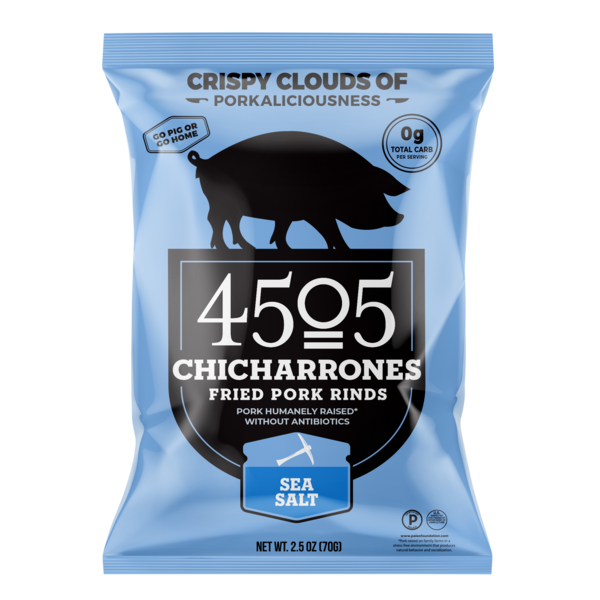 4505 Meats Sea Salt Chicharrones, Fried Pork Rinds hero