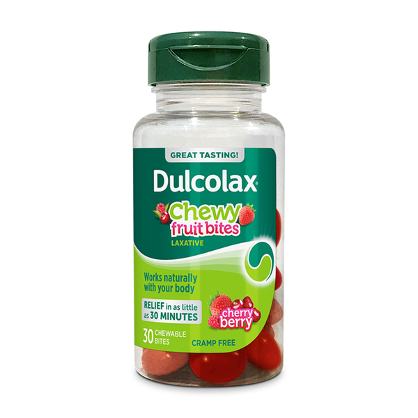 Dulcolax Saline Laxative Chewy Fruit Bites, Cherry Berry hero