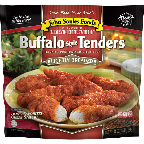 Frozen Meat & Chicken John Soules Foods Buffalo Style Tenders, Frozen hero