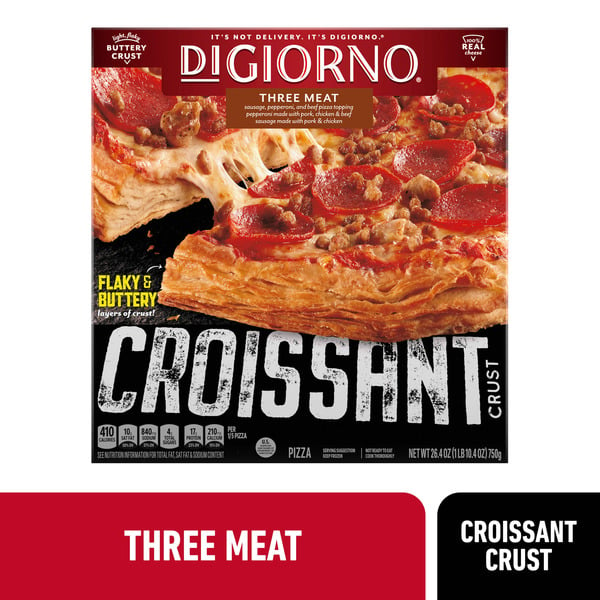 Frozen Pizza DiGiorno Discontinued Croissant Crust Three Meat Frozen Pizza hero