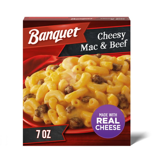 Frozen Meals Banquet Cheesy Mac and Beef, Frozen Meal hero