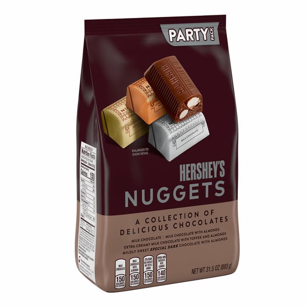 Candy & Chocolate Hershey's Chocolate, Assortment, Nuggets, Party Pack, Bag hero