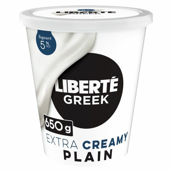 Yogurt Liberté Greek 5% Extra Creamy Yogurt, Plain, High Protein hero