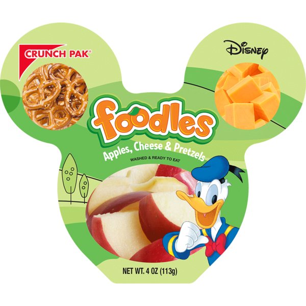 Chips & Pretzels Crunch Pak,  Foodles Sweet Apples, Cheese, & Pretzels hero