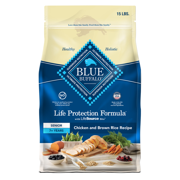 Dog Food & Care Blue Buffalo Life Protection Formula Natural Senior Dry Dog Food, Chicken and Brown Rice hero