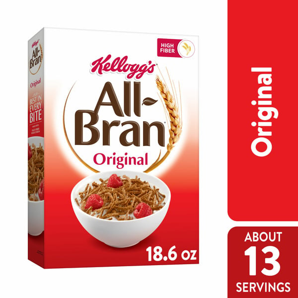 Cereal All-Bran Cold Breakfast Cereal, 8 Vitamins and Minerals, Original hero