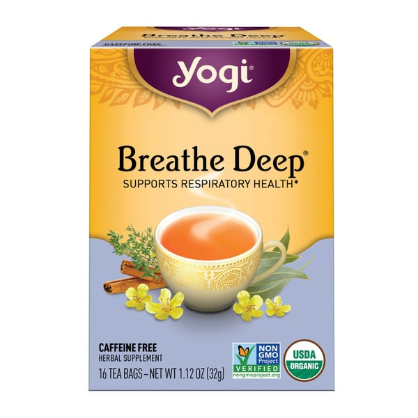 Tea Yogi Tea Herbal Tea, Breathe Deep, Caffeine Free hero