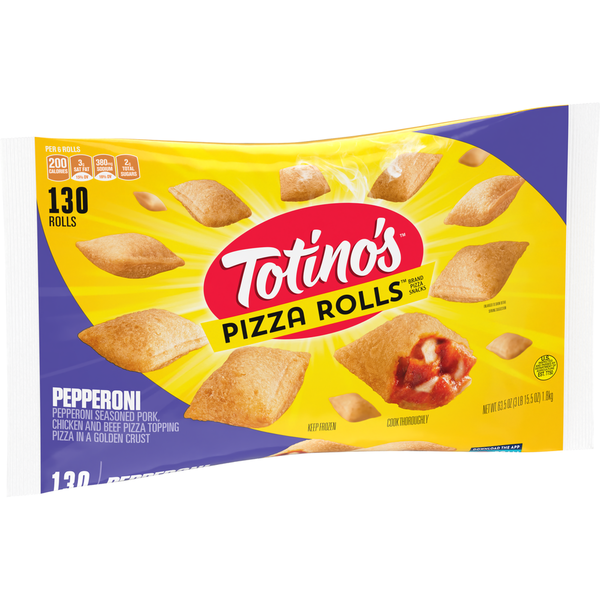 Frozen Appetizers & Sides Totino's Pizza Rolls Pepperoni Flavored Frozen Snacks hero