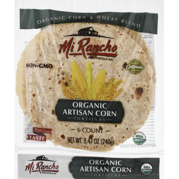 Latino Foods Mi Rancho Tortillas, Organic, Artisan Corn hero