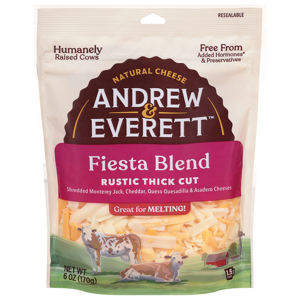 Andrew & Everett Cheese, Rustic Thick Cut, Fiesta Blend hero