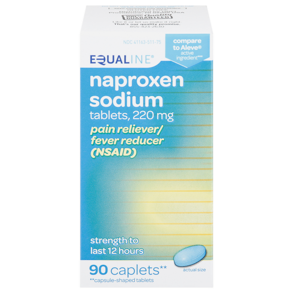 Equaline Naproxen Sodium, 220 mg, Caplets hero