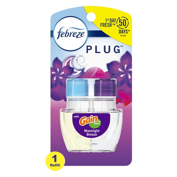 Air Fresheners & Candles Febreze PLUG Air Freshener Refill, Gain Moonlight Breeze Scent hero