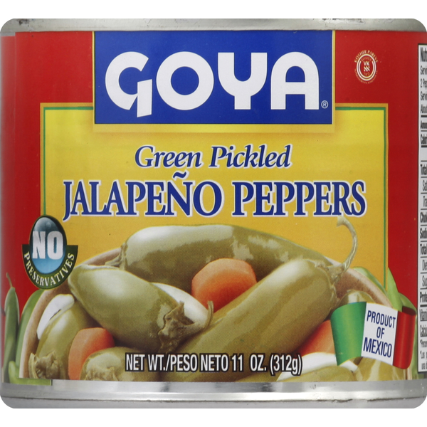 Latino Foods Goya Green Pickled Jalapeño Peppers hero