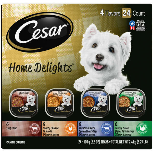 Water, Seltzer, Sparkling Water Cesar Home Delights Canine Cuisine Variety Pack hero