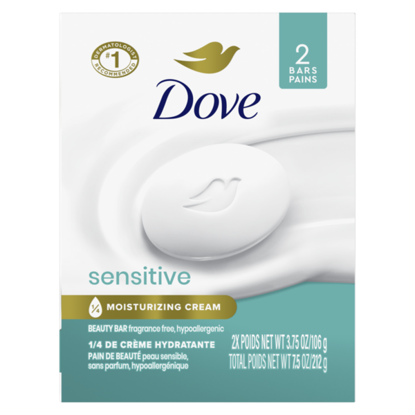 Body Lotion, Soap & Oils Dove Beauty Bar More Moisturizing Than Bar Soap Sensitive Skin hero