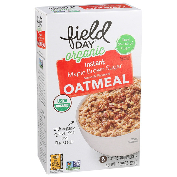 Hot Cereal & Pancake Mixes FIELD DAY Oatmeal, Organic, Maple Brown Sugar, Instant hero