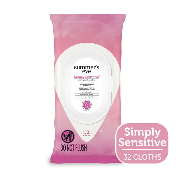 Feminine Care Summer's Eve Feminine Cleansing Wipes, Simply Sensitive hero