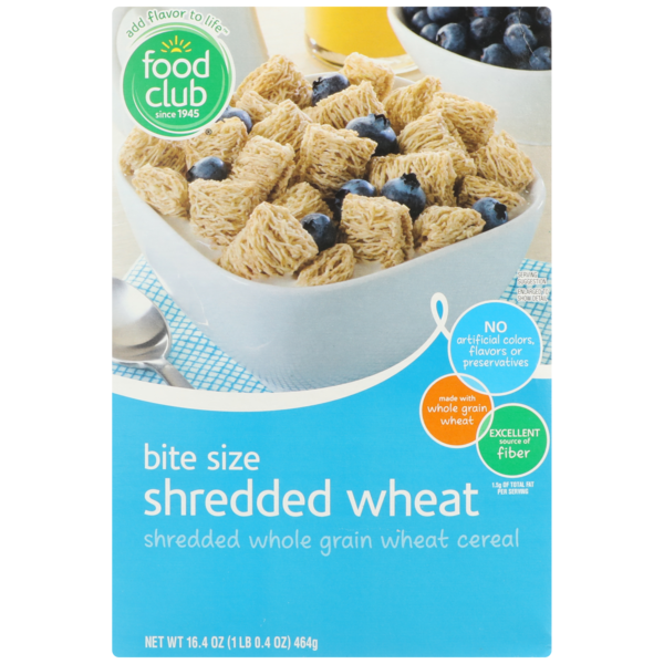 Cereal Food Club Shredded Wheat Bite Size Shredded Whole Grain Wheat Cereal hero