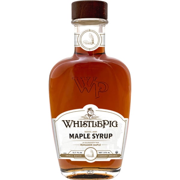 Runamok WhistlePig Rye Whiskey Barrel-Aged Maple Syrup hero