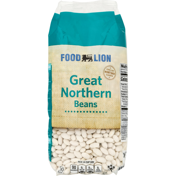 Canned Meals & Beans Food Lion Beans, Great Northern hero