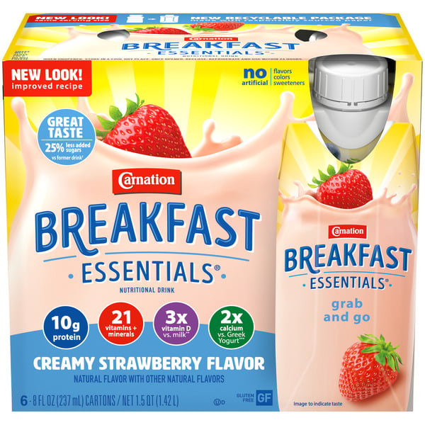 Cocoa & Drink Mixes Carnation Breakfast Essentials Creamy Strawberry hero