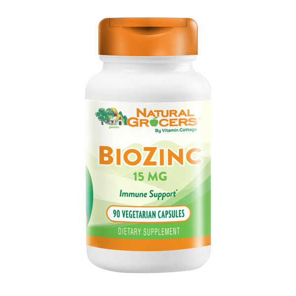 Vitamins & Supplements Natural Grocers 15mg Biozinc Vegetarian Capsule hero