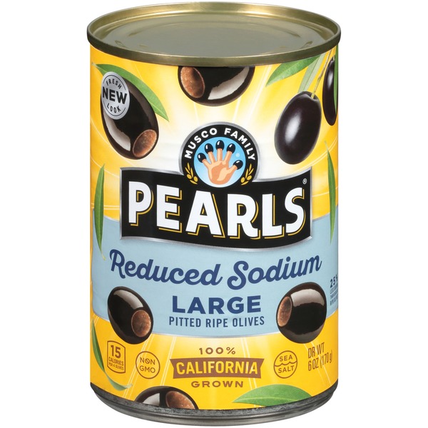 Pickled Goods & Olives Pearls Reduced Sodium Large Pitted California Ripe Olives hero