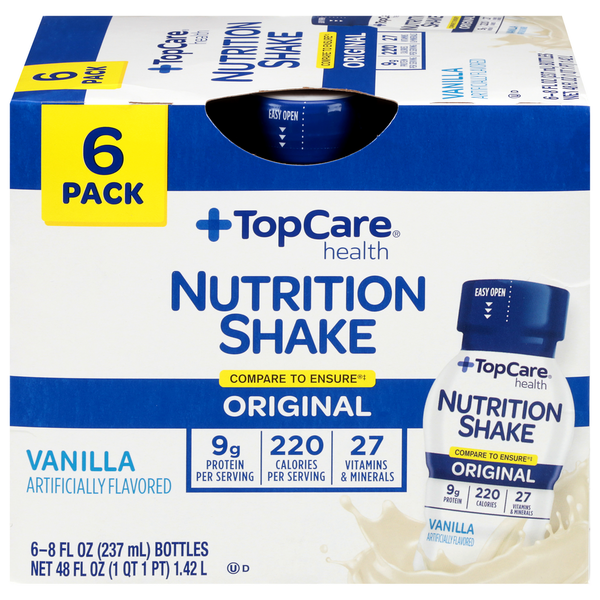 Protein & Meal Replacements TopCare Nutrition Shake, Vanilla, Original, 6 Pack hero