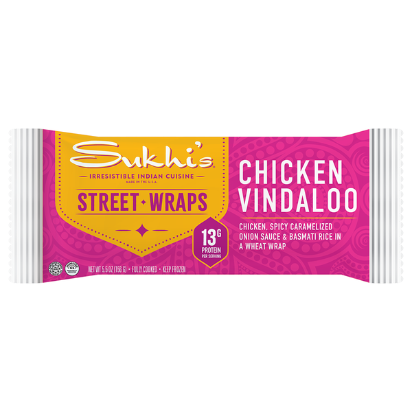 Frozen Meals Sukhi's Indian Chicken Vindaloo Street Wrap hero