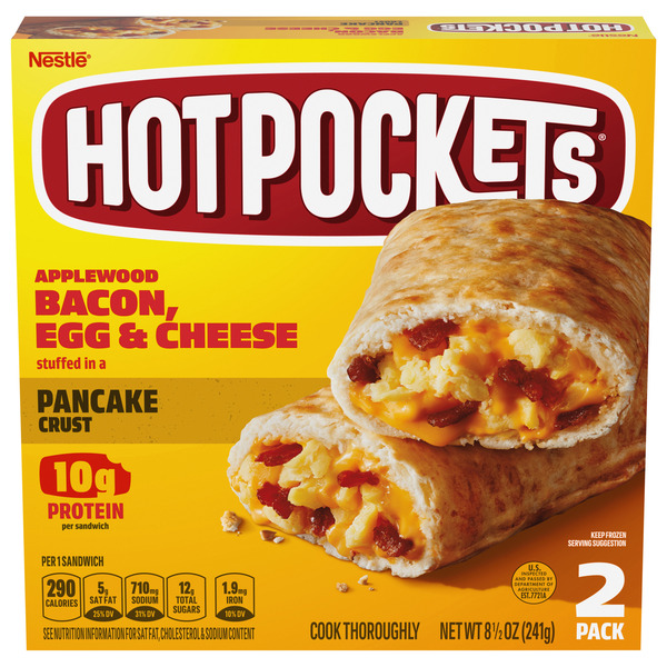 Hot Pockets Frozen Snack Frozen Snack Bacon Egg and Cheese Pancake Crust Sandwich hero