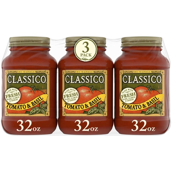 Pasta Sauce Classico Tomato & Basil Spaghetti Pasta Sauce hero