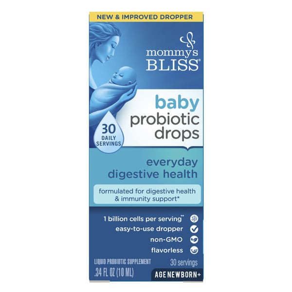 Digestion Mommy's Bliss Baby Probiotic Drops Everyday Digestive Health hero