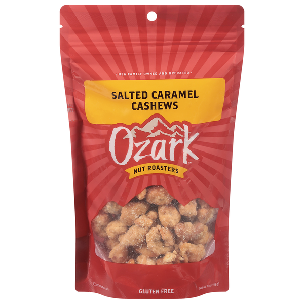 Candy & Chocolate Ozark Cashews, Salted Caramel hero