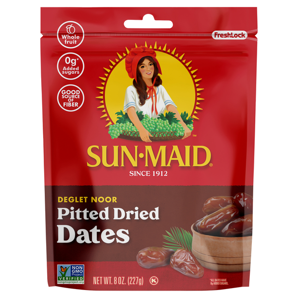 Nuts, Seeds & Dried Fruit Sun-Maid Deglet Noor Pitted Dried Date - Fresh-Lock® Zipper Stand-Up Bag hero