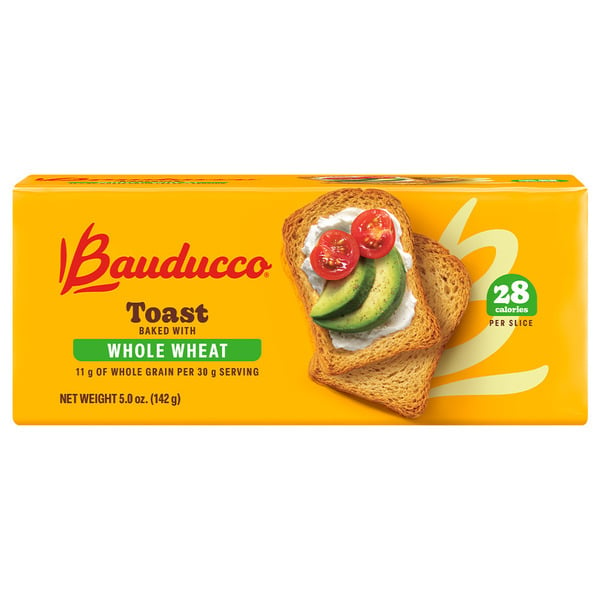 Crackers Bauducco Toast, Whole Wheat hero