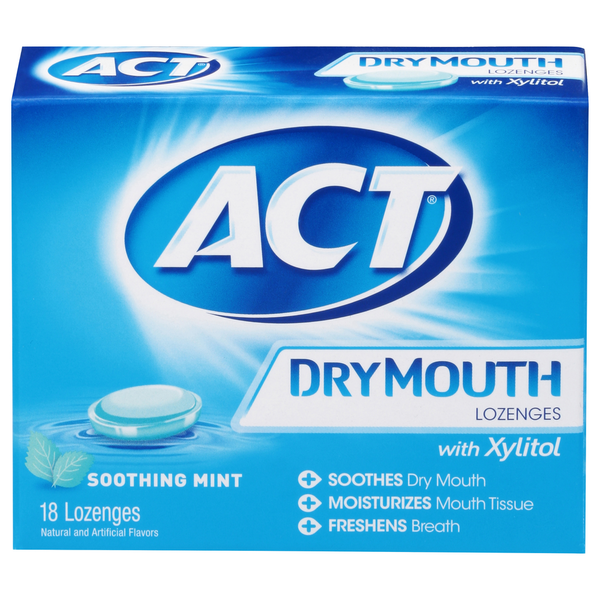 Oral Hygiene ACT Lozenges, with Xylitol, Dry Mouth, Soothing Mint hero